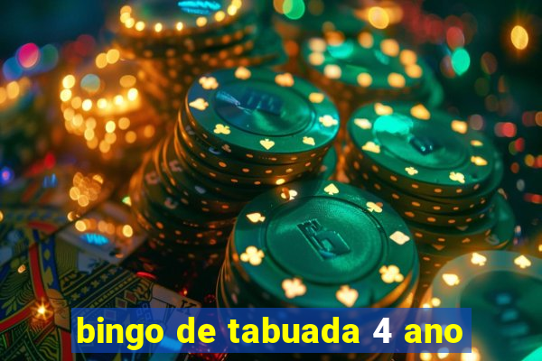 bingo de tabuada 4 ano