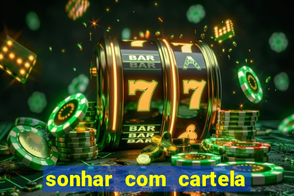 sonhar com cartela de bingo